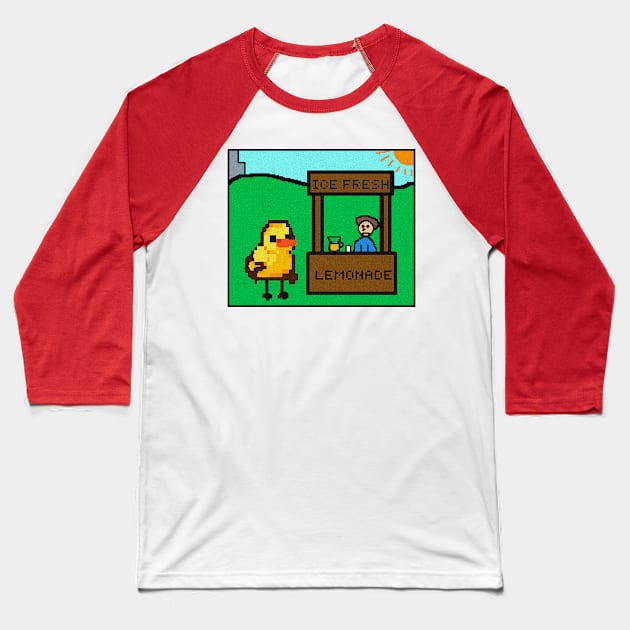 striped square pixel theme Baseball T-Shirt by gituomjangan